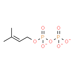 ChemSpider 2D Image | Dimethylallyl pyrophosphate trianion | C5H9O7P2