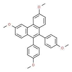 ChemSpider 2D Image | 3,6-Dimethoxy-9,10-bis(4-methoxyphenyl)phenanthrene | C30H26O4