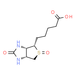ChemSpider 2D Image | 5-[(3aS,4S,5S,6aR)-5-Oxido-2-oxohexahydro-1H-thieno[3,4-d]imidazol-4-yl]pentanoic acid | C10H16N2O4S