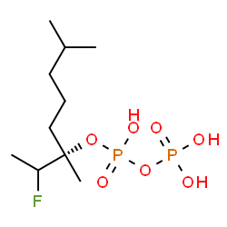 ChemSpider 2D Image | (3S)-2-Fluoro-3,7-dimethyl-3-octanyl trihydrogen diphosphate | C10H23FO7P2
