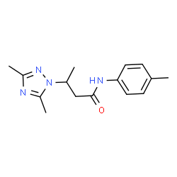 ChemSpider 2D Image | 3-(3,5-Dimethyl-1H-1,2,4-triazol-1-yl)-N-(4-methylphenyl)butanamide | C15H20N4O