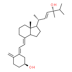 ChemSpider 2D Image | (3S,5E,7E,14xi,17xi,22E)-9,10-Secoergosta-5,7,10,22-tetraene-3,24-diol | C28H44O2
