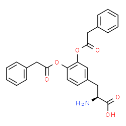 ChemSpider 2D Image | 3-(2-Phenylacetoxy)-O-(phenylacetyl)-L-tyrosine | C25H23NO6
