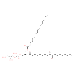 ChemSpider 2D Image | (1r)-2-{[{[(2r)-2,3-Dihydroxypropyl]oxy}(Hydroxy)phosphoryl]oxy}-1-[(Palmitoyloxy)methyl]ethyl (9s,10s)-9,10-Dibromooctadecanoate | C40H77Br2O10P