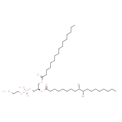 ChemSpider 2D Image | (1r)-2-{[(2-Aminoethoxy)(Hydroxy)phosphoryl]oxy}-1-[(Palmitoyloxy)methyl]ethyl (9s,10s)-9,10-Dibromooctadecanoate | C39H76Br2NO8P