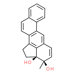 ChemSpider 2D Image | (2aS,3R)-3-Methyl-1,2-dihydrocyclopenta[ij]tetraphene-2a,3(3H)-diol | C21H18O2