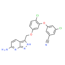 ChemSpider 2D Image | MK-4965 | C20H13Cl2N5O2