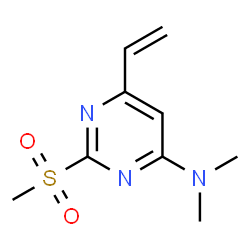 ChemSpider 2D Image | N,N-Dimethyl-2-(methylsulfonyl)-6-vinyl-4-pyrimidinamine | C9H13N3O2S