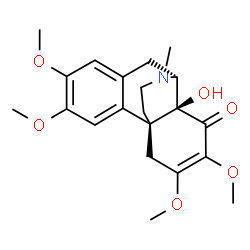 ChemSpider 2D Image | (9alpha,13alpha)-14-Hydroxy-2,3,6,7-tetramethoxy-17-methyl-6,7-didehydromorphinan-8-one | C21H27NO6