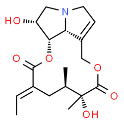 ChemSpider 2D Image | (6beta,15E)-6,12-Dihydroxysenecionan-11,16-dione | C18H25NO6