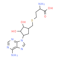ChemSpider 2D Image | [4-(6-amino-9H-purin-9-yl)-2,3-dihydroxycyclopentyl]methionine | C15H22N6O4S