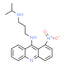 ChemSpider 2D Image | N-Isopropyl-N'-(1-nitro-9-acridinyl)-1,3-propanediamine | C19H22N4O2