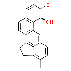 ChemSpider 2D Image | (7S,8S)-3-Methyl-1,2,7,8-tetrahydrocyclopenta[ij]tetraphene-7,8-diol | C21H18O2