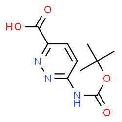 ChemSpider 2D Image | 6-[(tert-Butoxycarbonyl)amino]pyridazine-3-carboxylic acid | C10H13N3O4