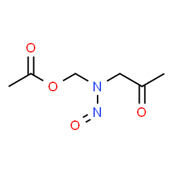 ChemSpider 2D Image | [Nitroso(2-oxopropyl)amino]methyl acetate | C6H10N2O4