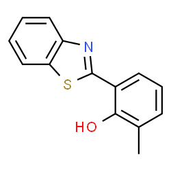 ChemSpider 2D Image | 2-(2-Benzothiazolyl)-6-methylphenol | C14H11NOS