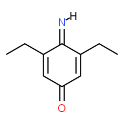ChemSpider 2D Image | 3,5-Diethyl-4-imino-2,5-cyclohexadien-1-one | C10H13NO