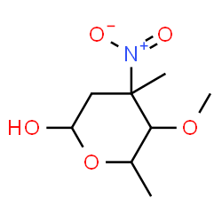 ChemSpider 2D Image | 2,3,6-Trideoxy-3-methyl-4-O-methyl-3-nitrohexopyranose | C8H15NO5