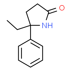 ChemSpider 2D Image | 5-Ethyl-5-phenyl-2-pyrrolidinone | C12H15NO
