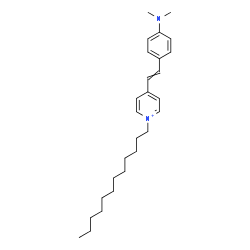 ChemSpider 2D Image | 4-{2-[4-(Dimethylamino)phenyl]vinyl}-1-dodecylpyridinium | C27H41N2