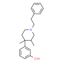 ChemSpider 2D Image | 3-[3,4-Dimethyl-1-(2-phenylethyl)-4-piperidinyl]phenol | C21H27NO