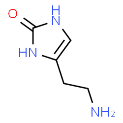 ChemSpider 2D Image | 4-(2-Aminoethyl)-1,3-dihydro-2H-imidazol-2-one | C5H9N3O