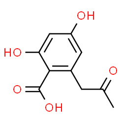 ChemSpider 2D Image | 2,4-Dihydroxy-6-(2-oxopropyl)benzoic acid | C10H10O5