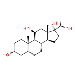 ChemSpider 2D Image | (3alpha,5beta,11beta,20S)-Pregnane-3,11,17,20-tetrol | C21H36O4