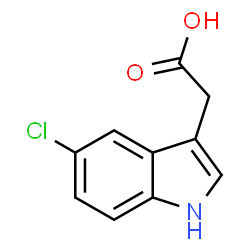 ChemSpider 2D Image | 5-Chloroindole-3-acetic acid | C10H8ClNO2