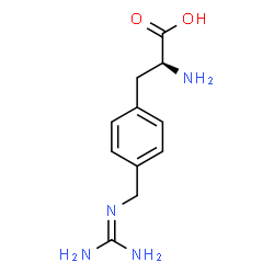 ChemSpider 2D Image | 4-{[(Diaminomethylene)amino]methyl}-L-phenylalanine | C11H16N4O2
