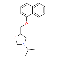 ChemSpider 2D Image | 3-Isopropyl-5-(1-naphthoxymethyl)oxazolidine | C17H21NO2
