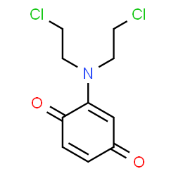 ChemSpider 2D Image | 2-[Bis(2-chloroethyl)amino]-1,4-benzoquinone | C10H11Cl2NO2