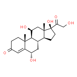 ChemSpider 2D Image | (6alpha,11beta,17alpha)-6,11,17,21-Tetrahydroxypregn-4-ene-3,20-dione | C21H30O6