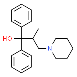 ChemSpider 2D Image | 2-Methyl-1,1-diphenyl-3-(1-piperidinyl)-1-propanol | C21H27NO