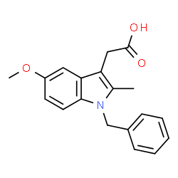 ChemSpider 2D Image | (1-Benzyl-5-methoxy-2-methyl-1H-indol-3-yl)acetic acid | C19H19NO3