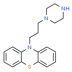 ChemSpider 2D Image | 10-(3-(1-Piperazinyl)propyl)-10H-phenothiazine | C19H23N3S