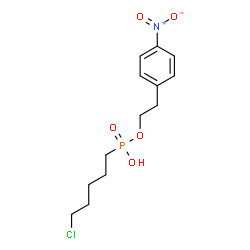 ChemSpider 2D Image | 2-(4-Nitrophenyl)ethyl hydrogen (5-chloropentyl)phosphonate | C13H19ClNO5P