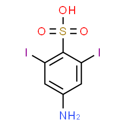 ChemSpider 2D Image | 4-Amino-2,6-diiodobenzenesulfonic acid | C6H5I2NO3S