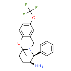 ChemSpider 2D Image | (2S,3S)-1-[2-Methoxy-5-(trifluoromethoxy)benzyl]-2-phenyl-3-piperidinamine | C20H23F3N2O2