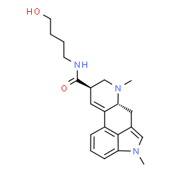 ChemSpider 2D Image | (8beta)-N-(4-Hydroxybutyl)-1,6-dimethyl-9,10-didehydroergoline-8-carboxamide | C21H27N3O2
