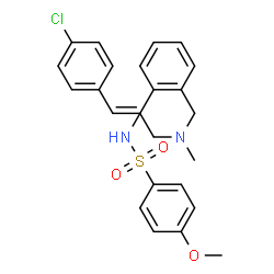 ChemSpider 2D Image | N-[2-({[(2E)-3-(4-Chlorophenyl)-2-propen-1-yl](methyl)amino}methyl)phenyl]-4-methoxybenzenesulfonamide | C24H25ClN2O3S