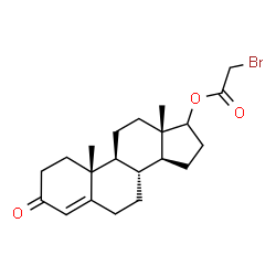 ChemSpider 2D Image | 3-Oxoandrost-4-en-17-yl bromoacetate | C21H29BrO3