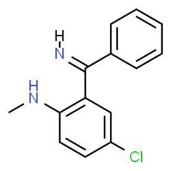 ChemSpider 2D Image | 4-Chloro-2-[(E)-imino(phenyl)methyl]-N-methylaniline | C14H13ClN2