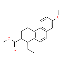 ChemSpider 2D Image | Methyl 1-ethyl-7-methoxy-1,2,3,4-tetrahydro-2-phenanthrenecarboxylate | C19H22O3