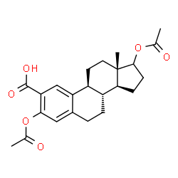 ChemSpider 2D Image | 3,17-Diacetoxyestra-1(10),2,4-triene-2-carboxylic acid | C23H28O6