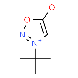 ChemSpider 2D Image | 3-(2-Methyl-2-propanyl)-1,2,3-oxadiazol-3-ium-5-olate | C6H10N2O2