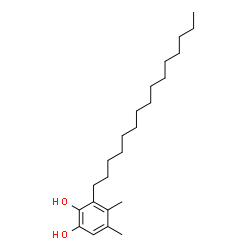 ChemSpider 2D Image | 4,5-Dimethyl-3-pentadecyl-1,2-benzenediol | C23H40O2