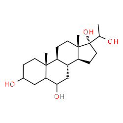 ChemSpider 2D Image | Pregnane-3,6,17,20-tetrol | C21H36O4