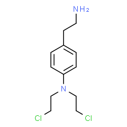 ChemSpider 2D Image | 4-[Bis(2-chloroethyl)amino]benzeneethanamine | C12H18Cl2N2