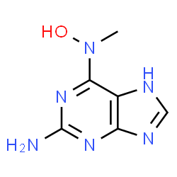 ChemSpider 2D Image | 6-(Hydroxy(methyl)amino)-9H-purin-2-amine | C6H8N6O